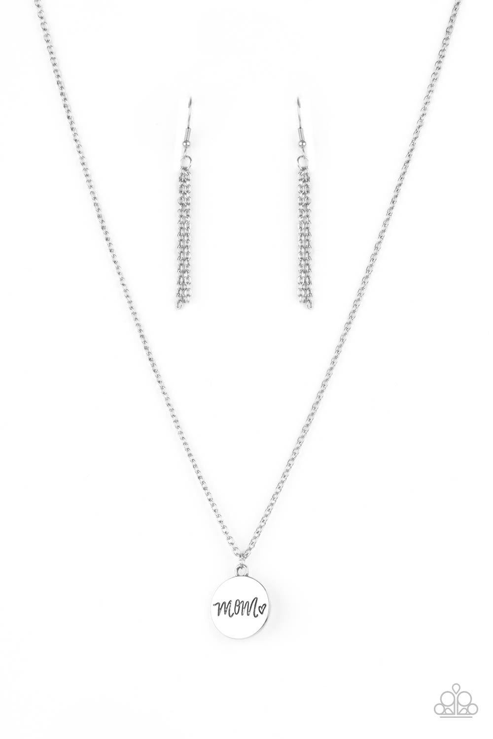 Paparazzi The Cool Mom - Silver Necklace  P2WD-SVXX-261XX