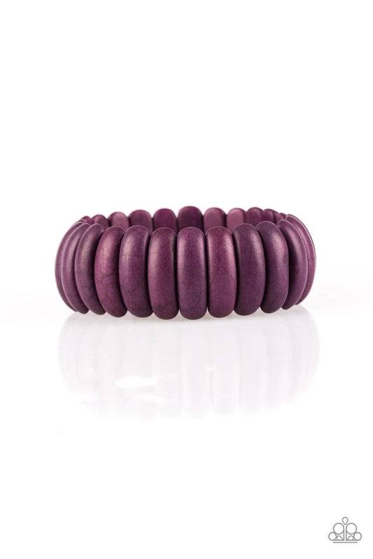 Peacefully Primal - Purple Bracelet - Paparazzi Accessories