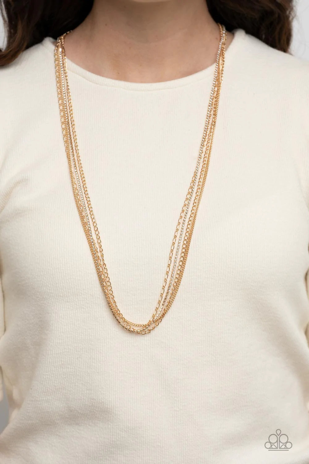 Paparazzi Undauntingly Urban - Gold Necklace