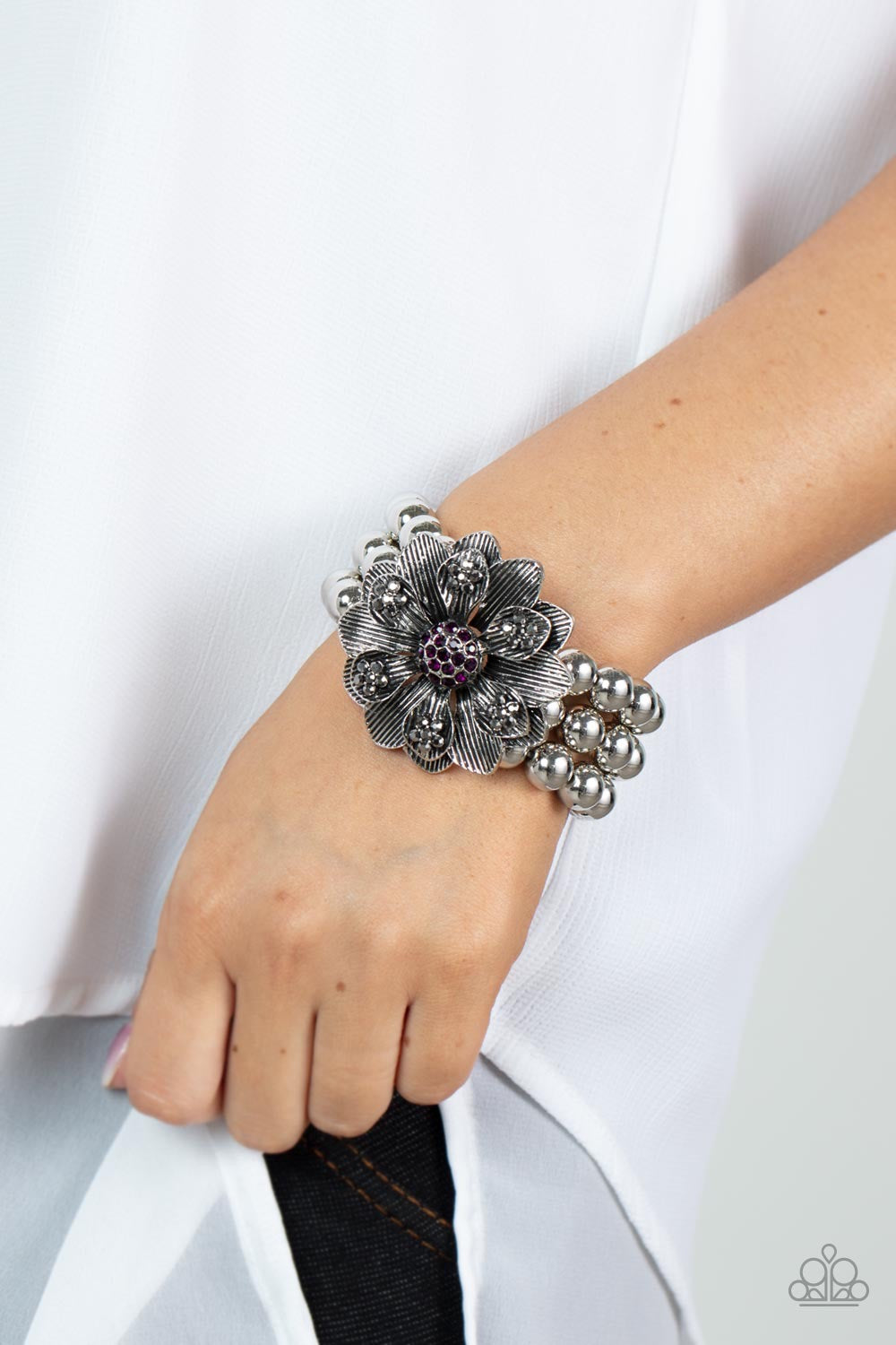 Paparazzi Botanical Bravado - Purple Bracelet P9ST-PRXX-029XX