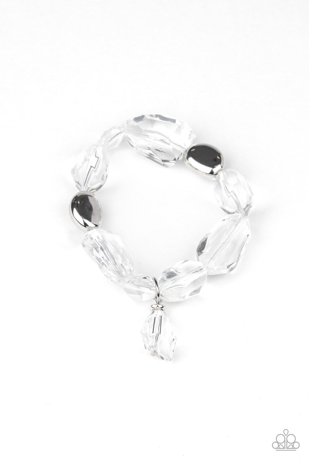 Paparazzi Gemstone Glamour -White Bracelet