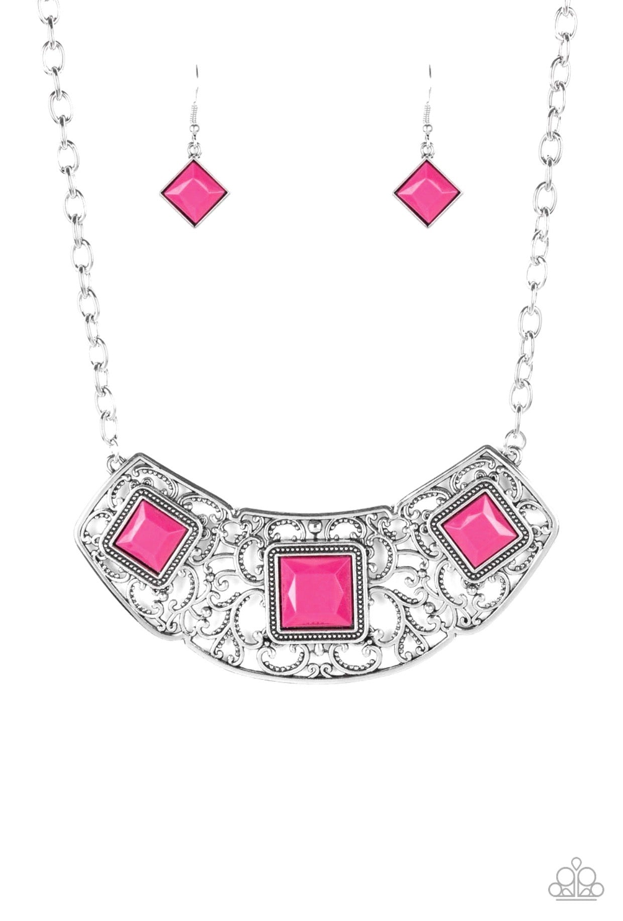 Paparazzi Feeling Inde-pendent-pink necklace