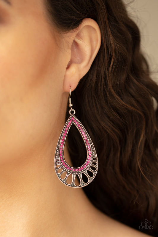 Paparazzi Royal Finesse - Pink Earring P5ED-PKXX-043XX