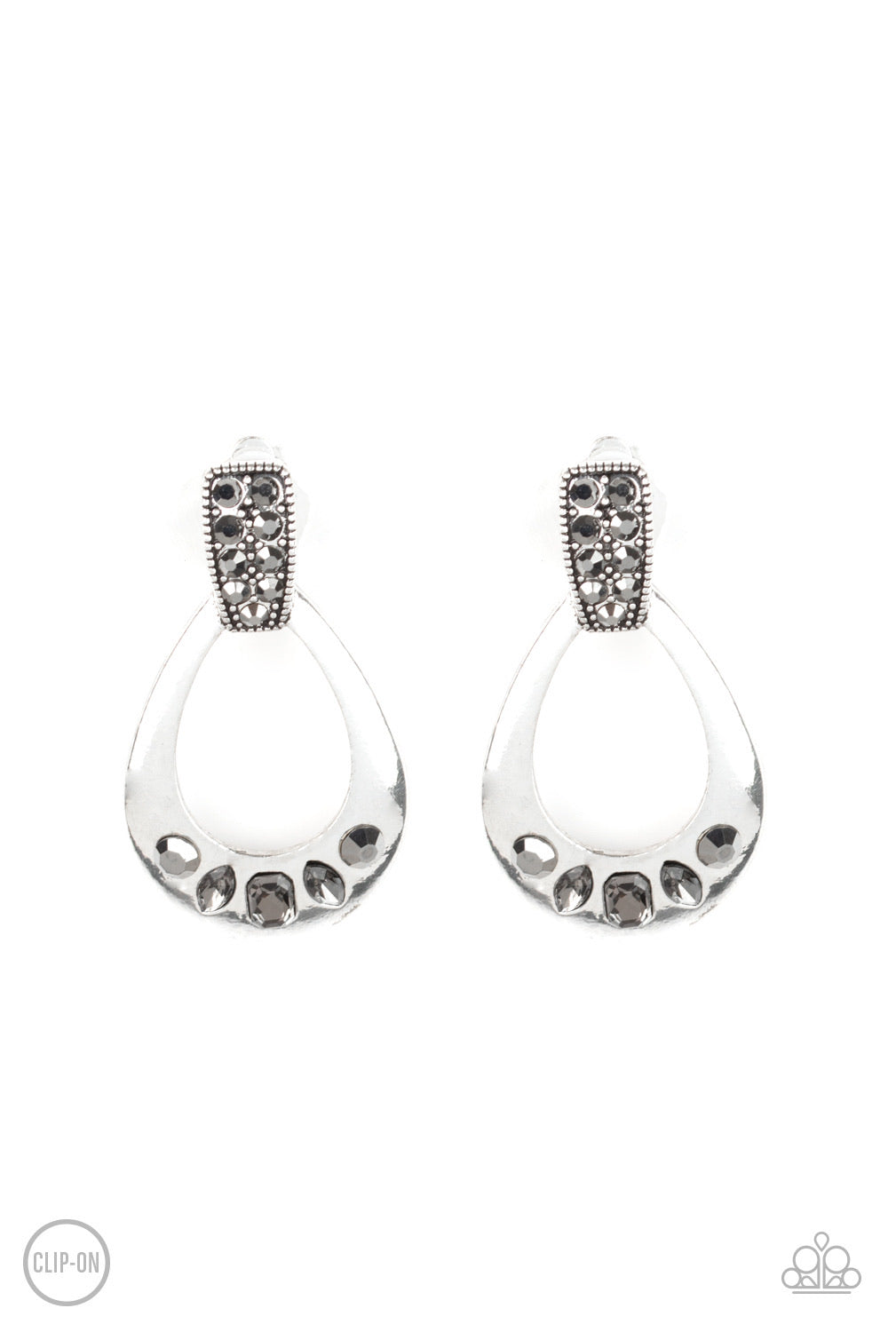 Paparazzi Broker Babe- Silver Clip Ons Earring