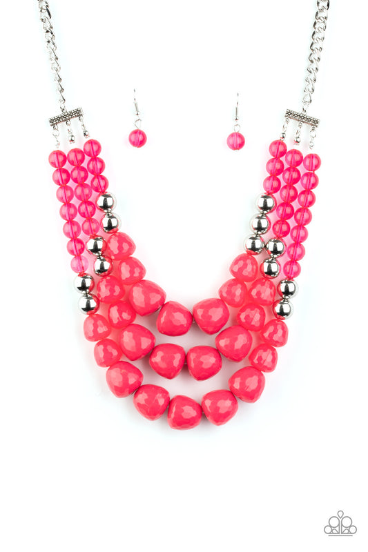 Paparazzi Forbidden Fruit - Pink Necklace P2ST-PKXX-057XX