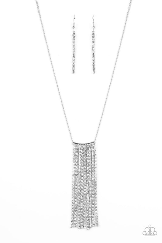 PaparazziStellar Crescendo - White  Necklace P2RE-WTXX-602XX