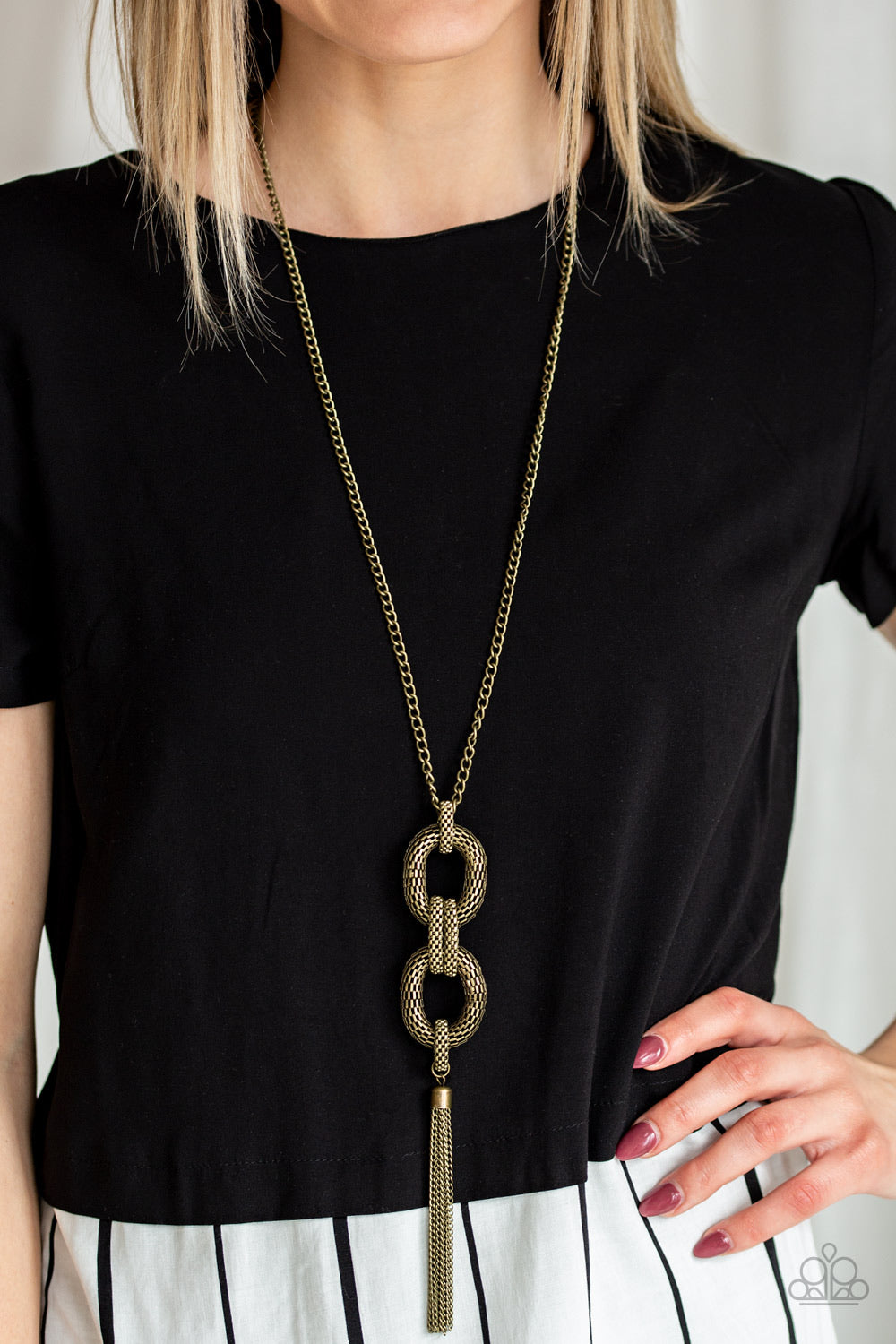 Paparazzi Enmeshed in Mesh- Brass Necklace