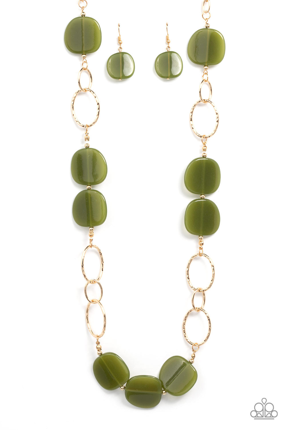 Posh Promenade - Green Necklace P2WH-GRXX-380XX