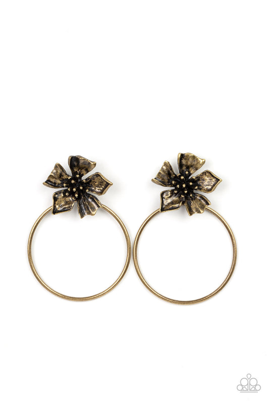 Paparazzi Buttercup Bliss - Brass  Earring P5PO-BRXX-066XX