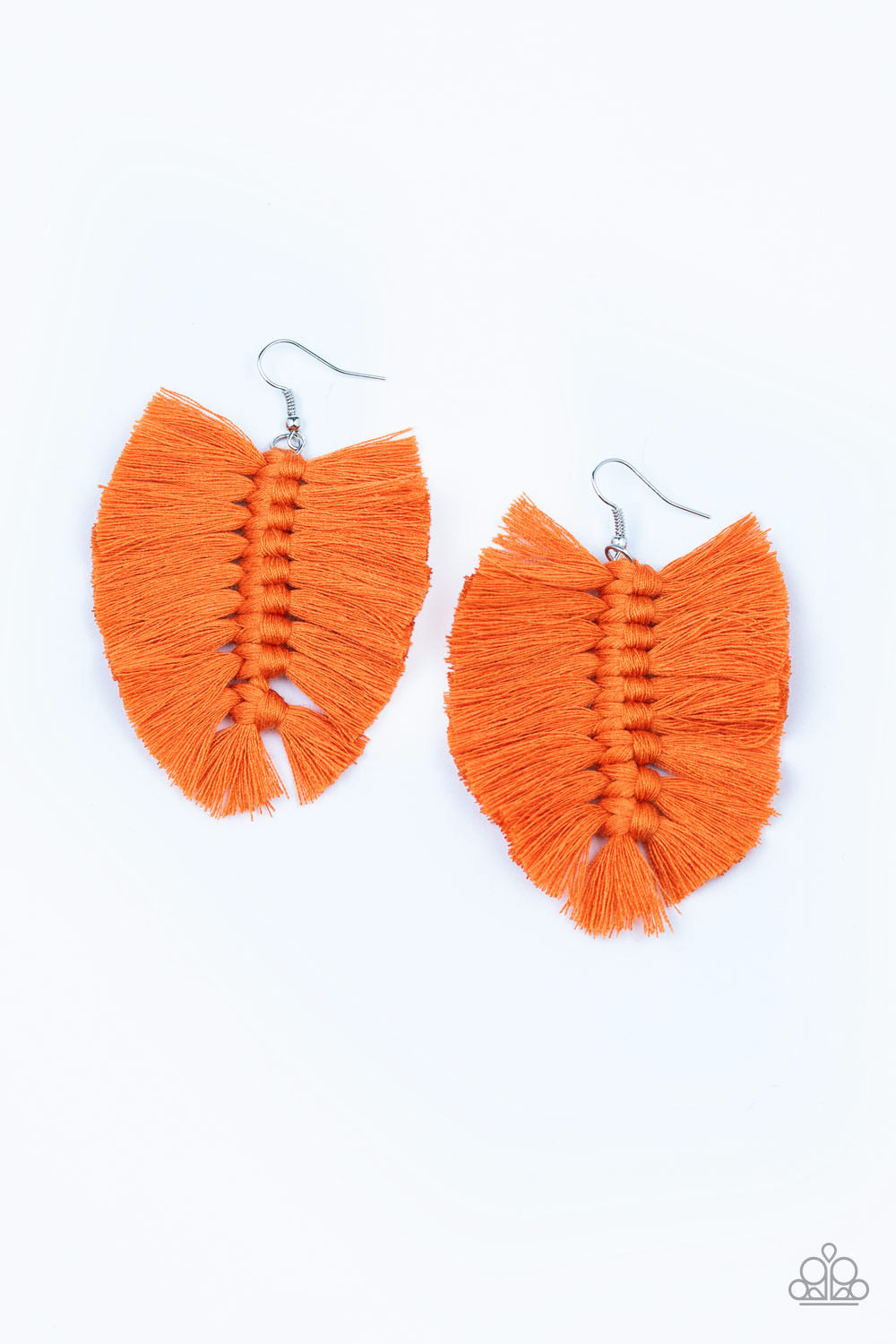 Paparazzi Knitted Native-Orange Earring