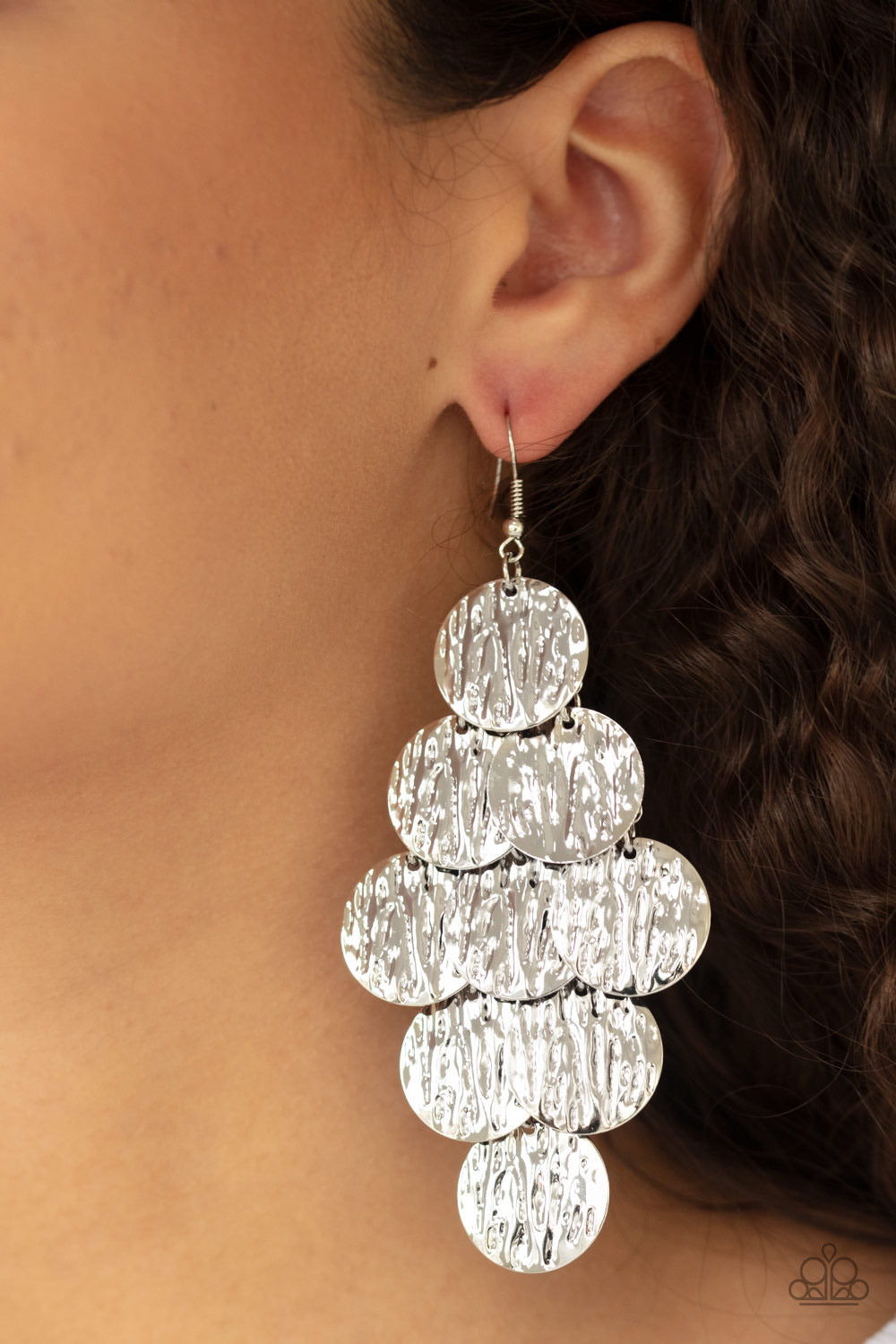 Uptown Edge-Silver Earring