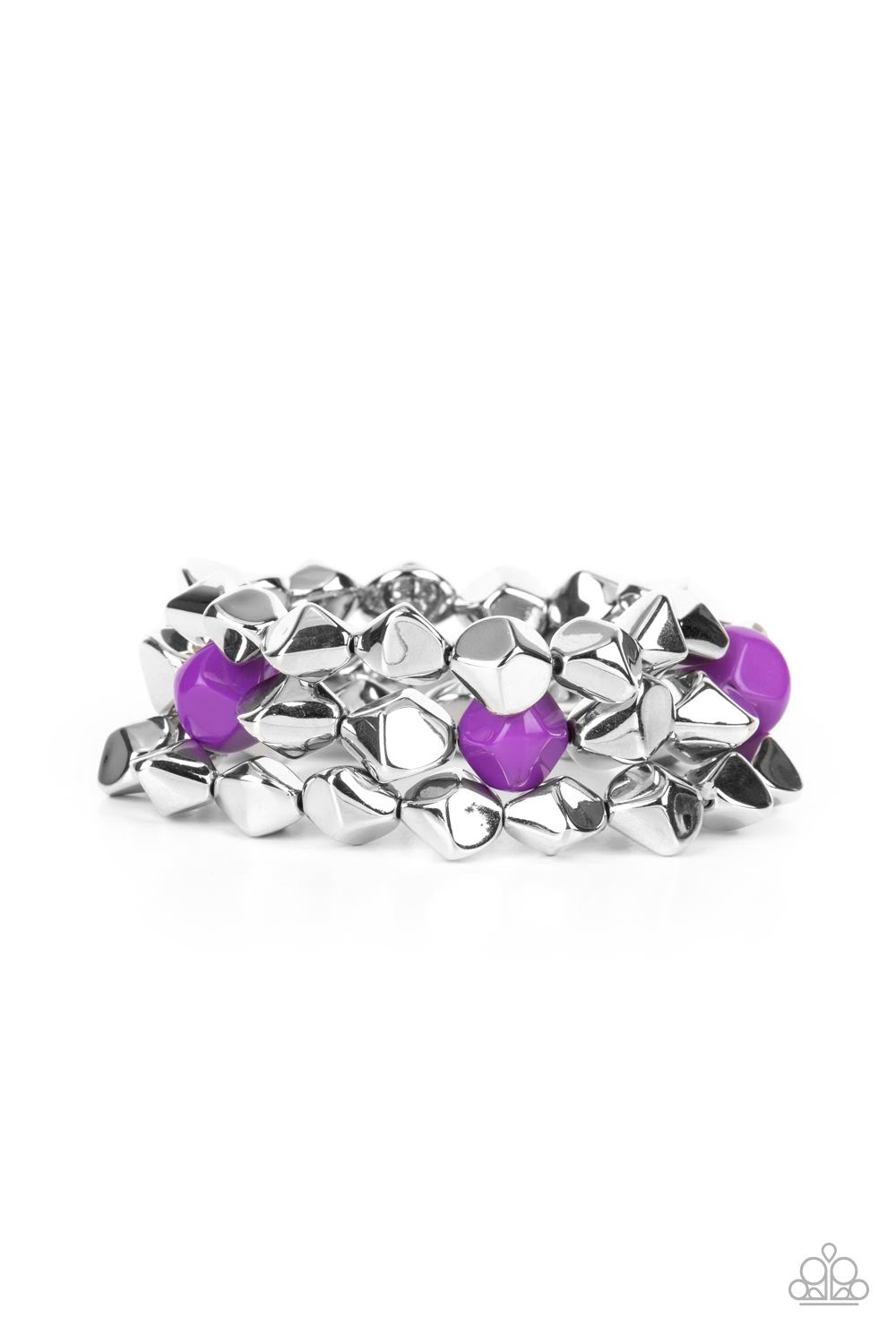 Paparazzi A Perfect TENACIOUS-Purple Bracelet P9WH-PRXX-246XX