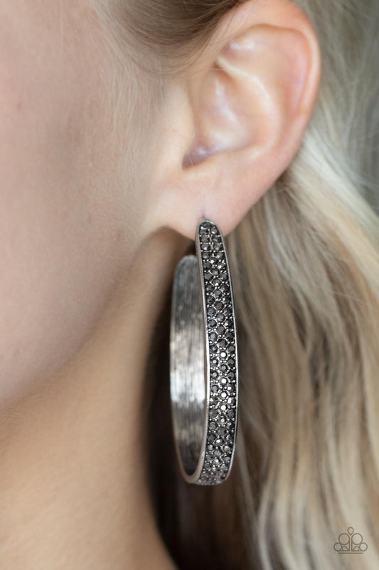 Paparazzi Bossy and Glossy - Silver Earring P5HO-SVXX-278XX