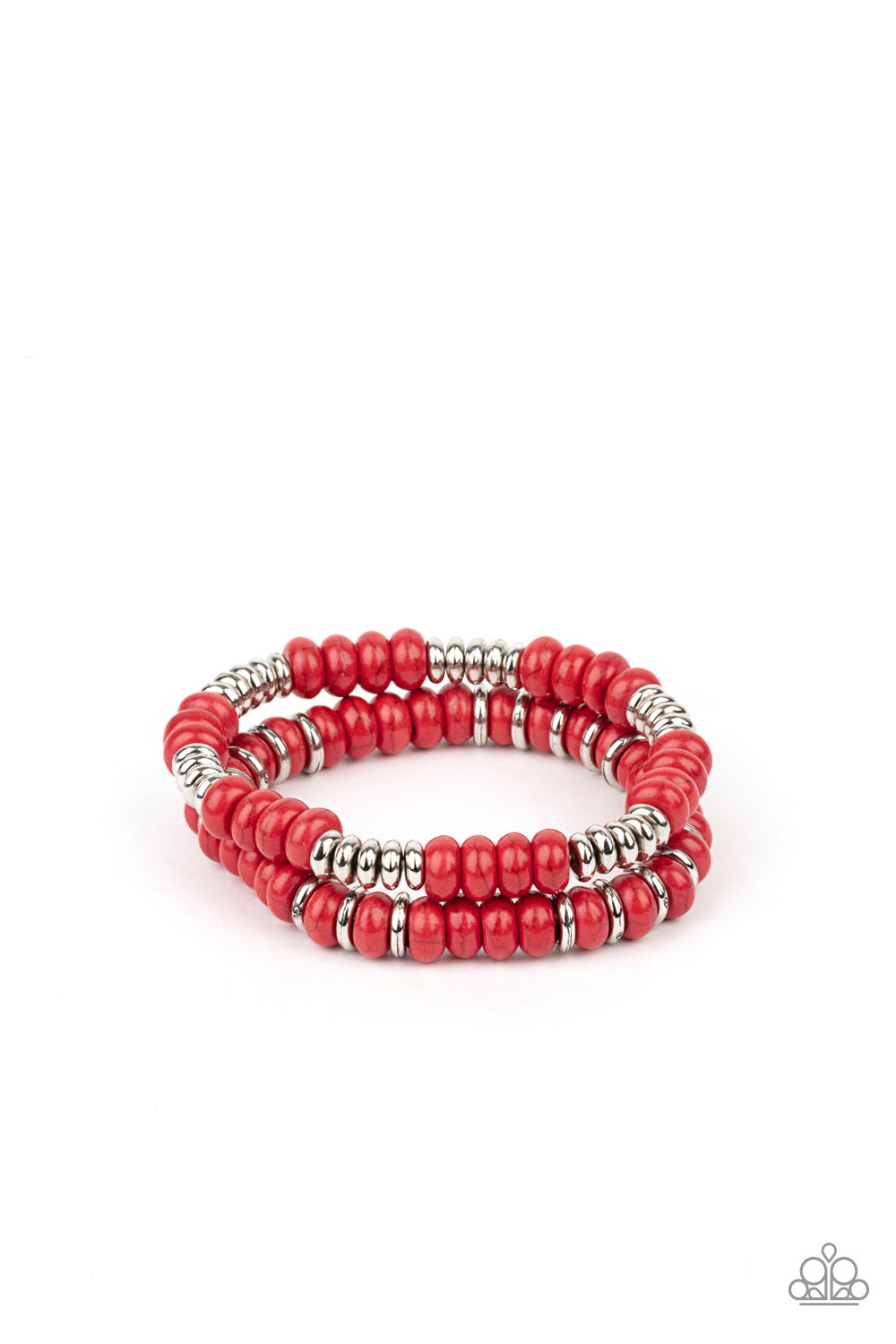 Paparazzi Desert Rainbow - Red  Bracelet P9SE-RDXX-220XX