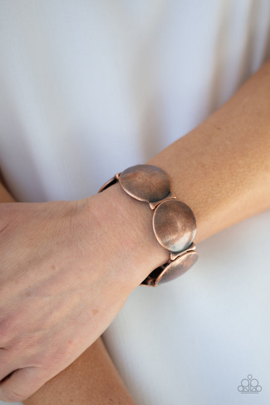 Paparazzi Going, Going, GONG! - Copper Bracelet  P9BA-CPXX-064XX