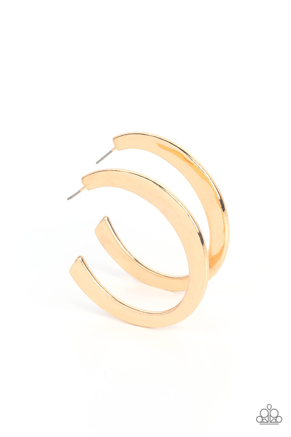 Paparazzi Learning Curve - Gold hoop Earring P5HO-GDXX-252XX