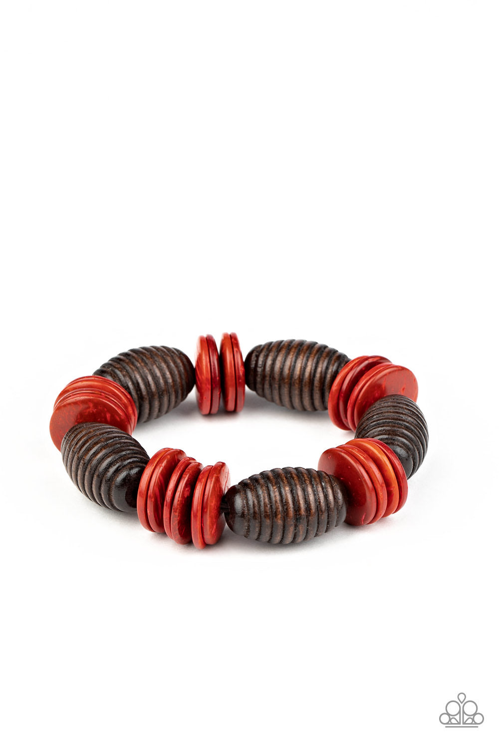 Paparazzi Caribbean Castaway- Red Bracelet