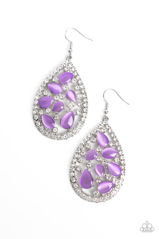 Paparazzi Cats Eye Class - Purple  Earring P5RE-PRXX-198XX