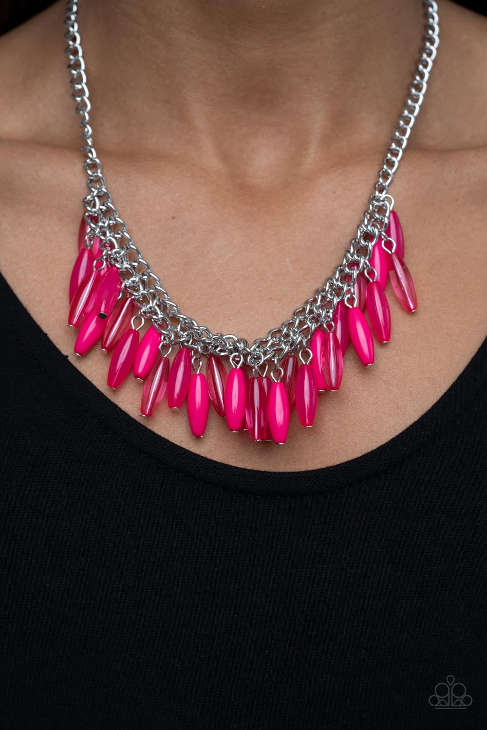 Paparazzi Beach House Hustle - Pink Necklace P2WH-PKXX-437XX