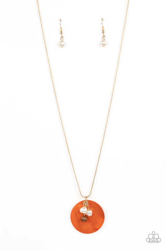 Paparazzi Beach House Harmony- Orange Necklace P2SE-OGXX-290XX