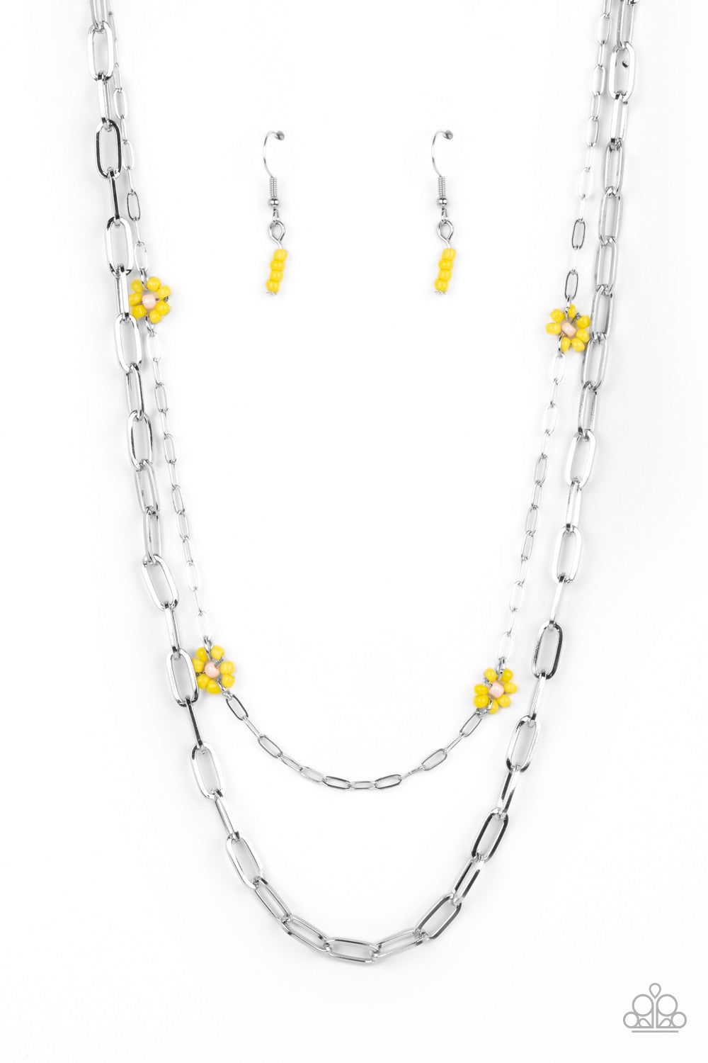 Paparazzi Bold Buds - Yellow  Necklace P2DA-YWXX-072XX