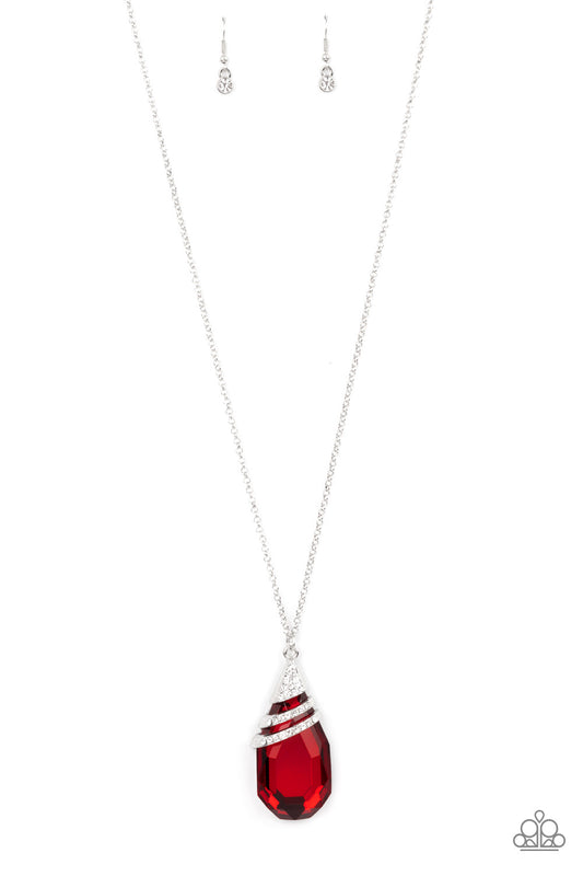 Paparazzi Demandingly Diva - Red  Necklace P2RE-RDXX-205XX