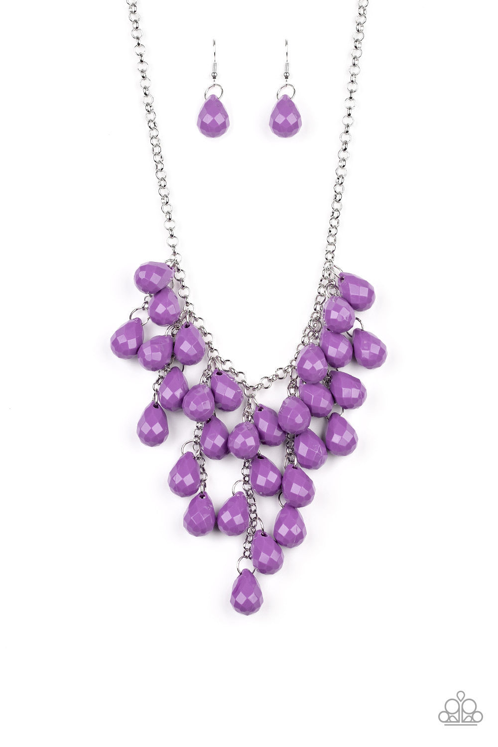 Paparazzi Serenely Scattered- Purple Necklace