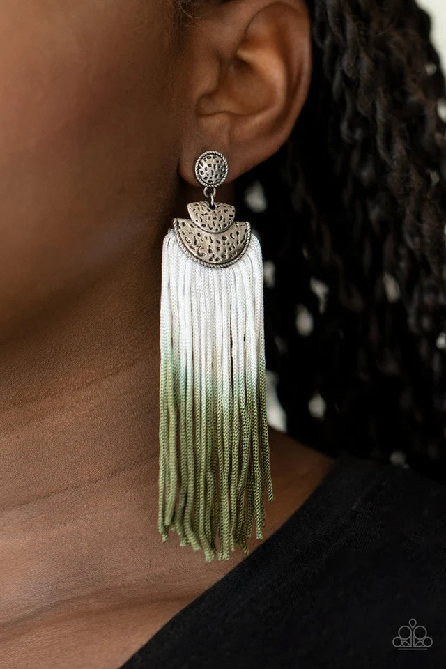 Paparazzi DIP It Up -Green Earring