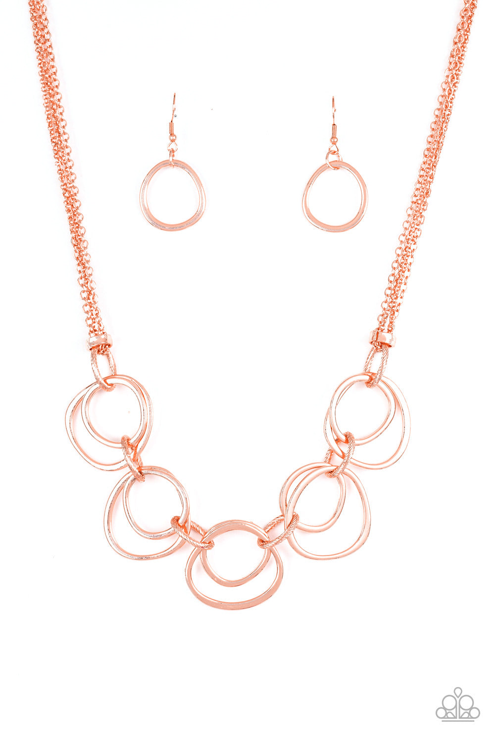 Paparazzi Asymmetrical Adornment - Copper Necklace  P2RE-CPSH-180XX