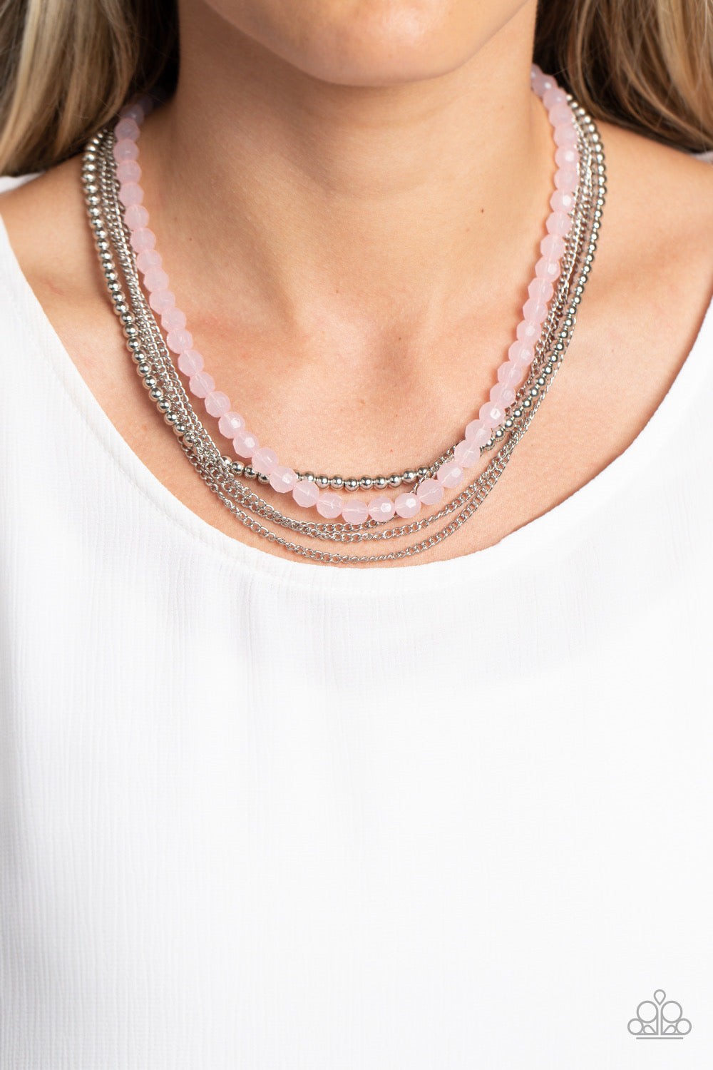 Paparazzi Boardwalk Babe - Pink  Necklace P2BA-PKXX-022XX