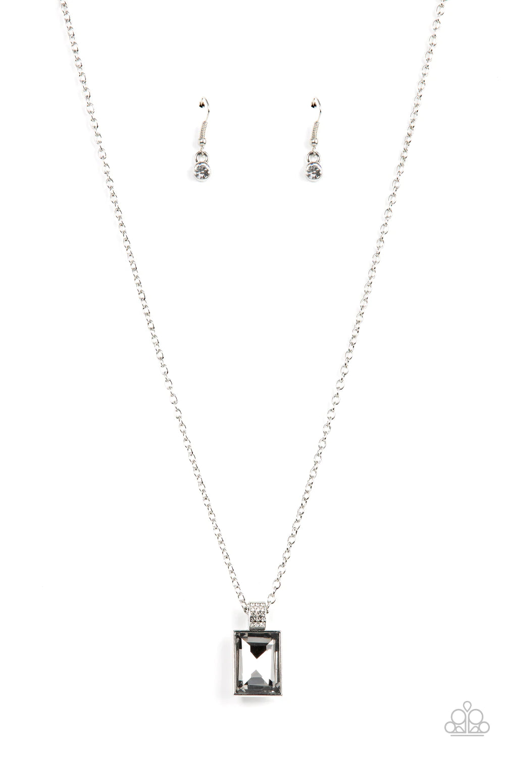 Paparazzi Understated Dazzle Silver Necklace -