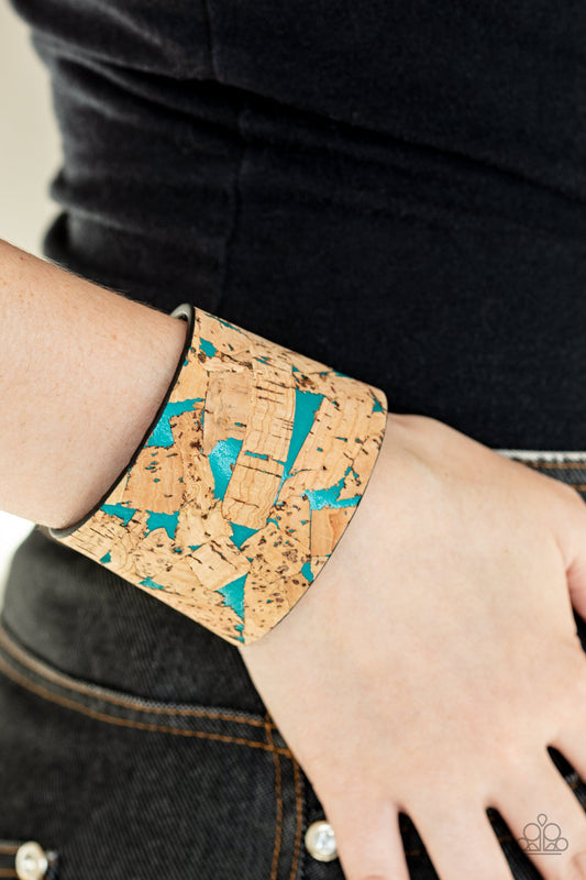 Paparazzi Cork Congo- Blue Bracelet