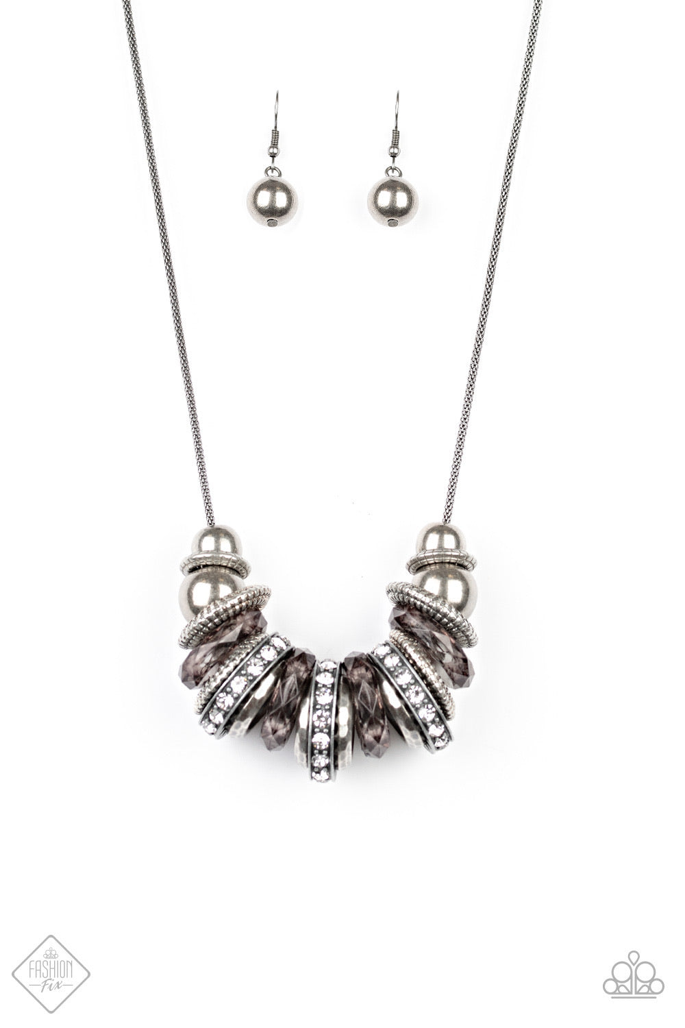 Paparazzi Metro Mantra-silver Necklace