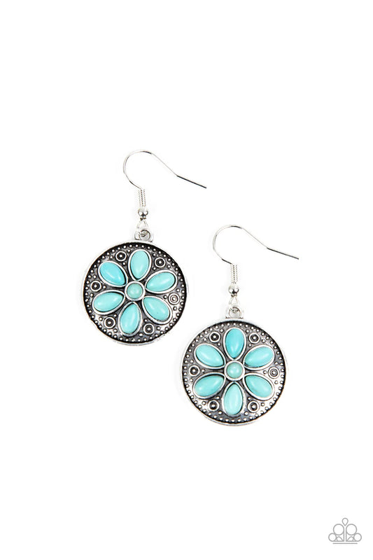 Saguaro Spring - Blue Earrings - Paparazzi Accessories