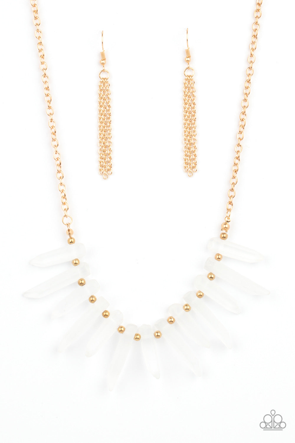 Paparazzi Ice Age Intensity - Gold  Necklace P2ST-GDXX-105XX