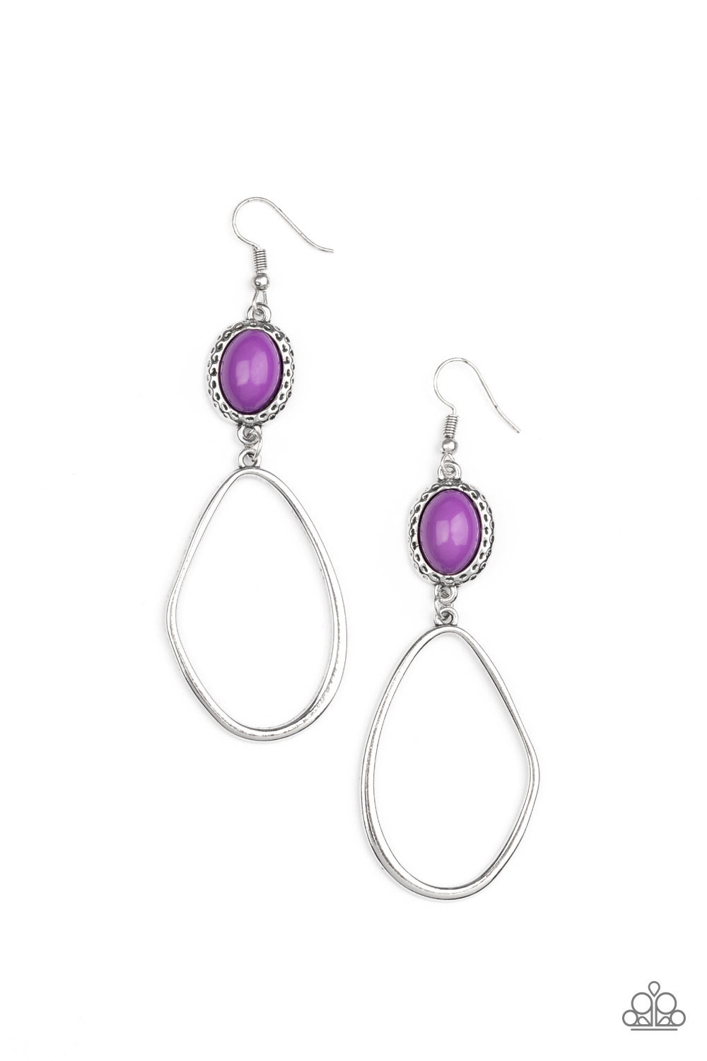 Paparazzi Adventurous Allure - Purple Earrings Earring P5SE-PRXX-090XX