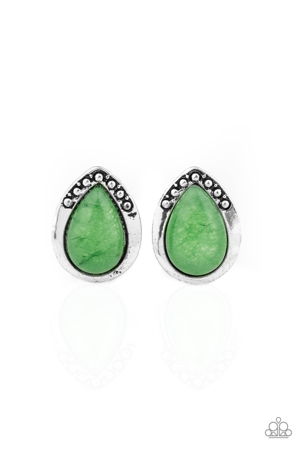 Stone Spectacular -Green Post Earring