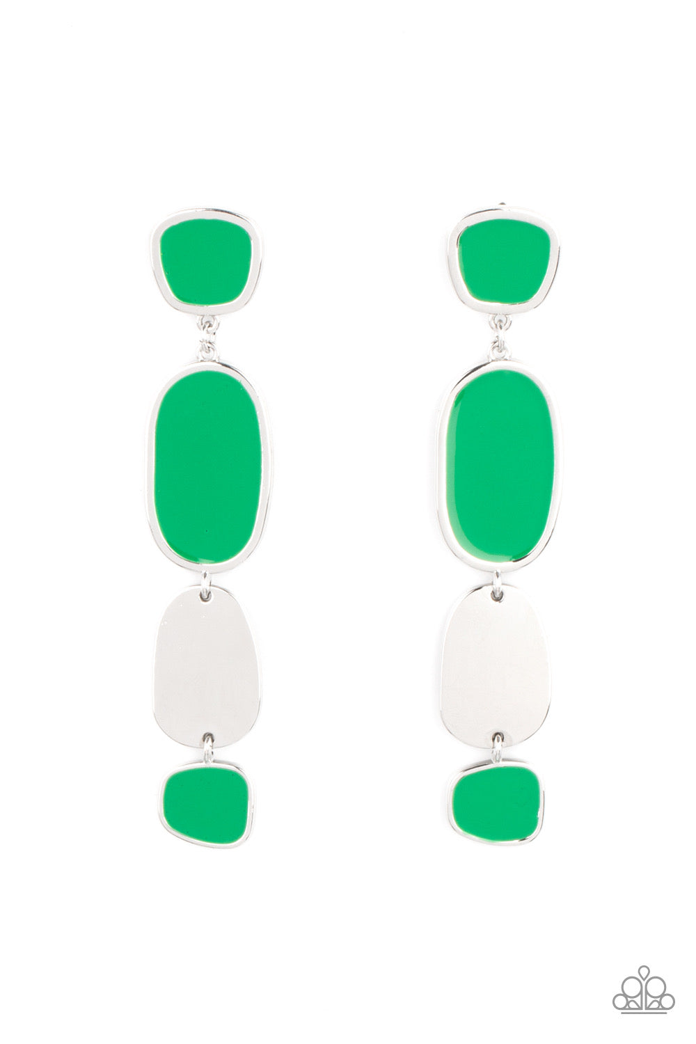 Paparazzi All Out Allure - Green  Earrings P5PO-GRXX-028XX