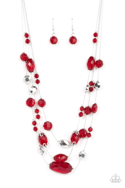 Paparazzi Prismatic Pose - Red Necklace