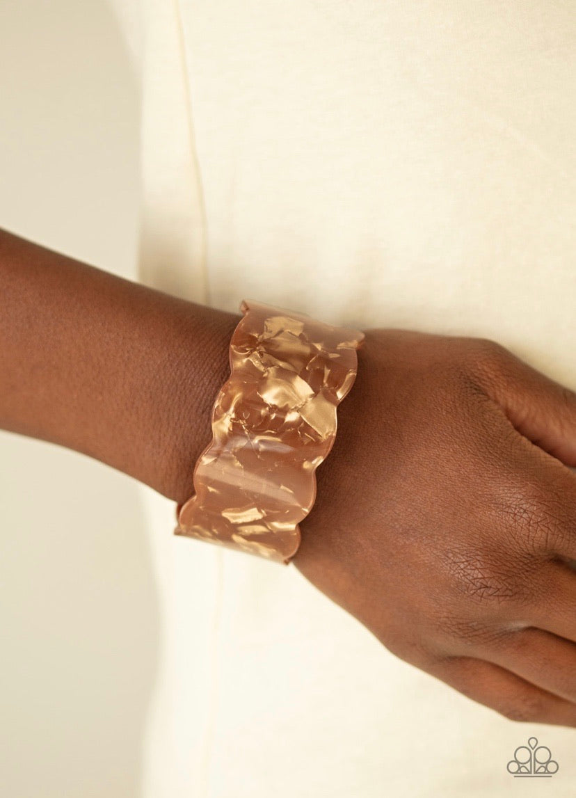 Retro Ruffle-Brown Bracelet