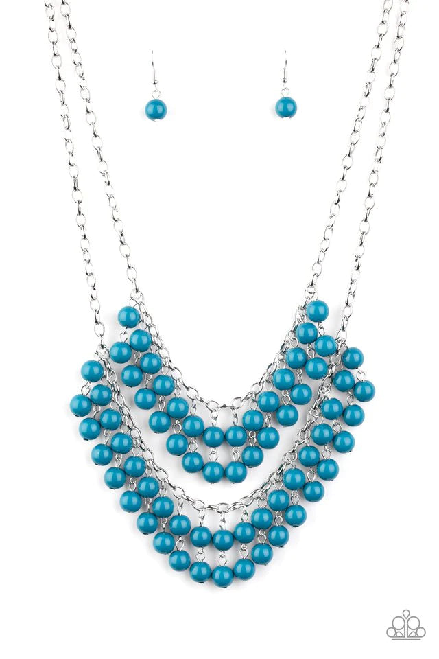 Paparazzi Bubbly Boardwalk - Blue Necklace