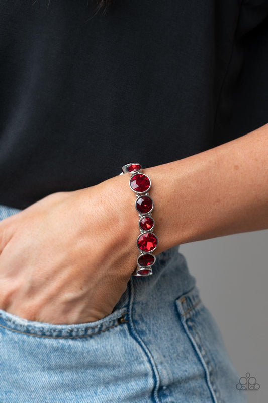 Paparazzi Twinkling Tease - Red Bracelet P9RE-RDXX-142XX