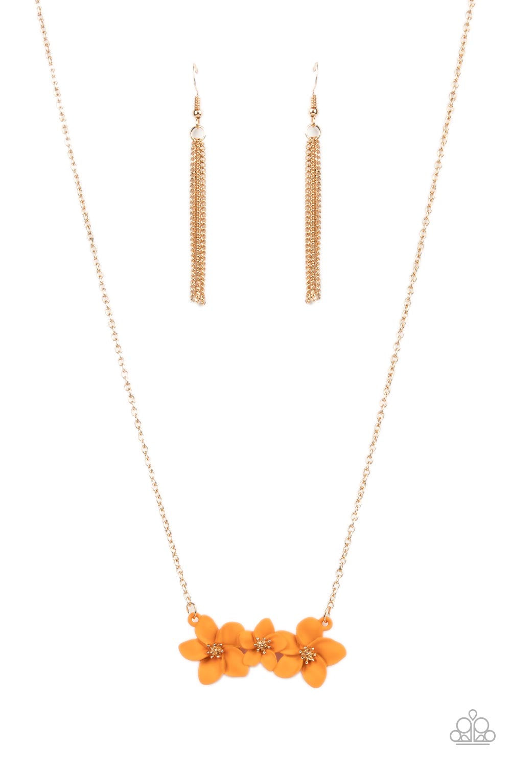 Petunia Picnic - Orange  Necklace P2WH-OGXX-259XX