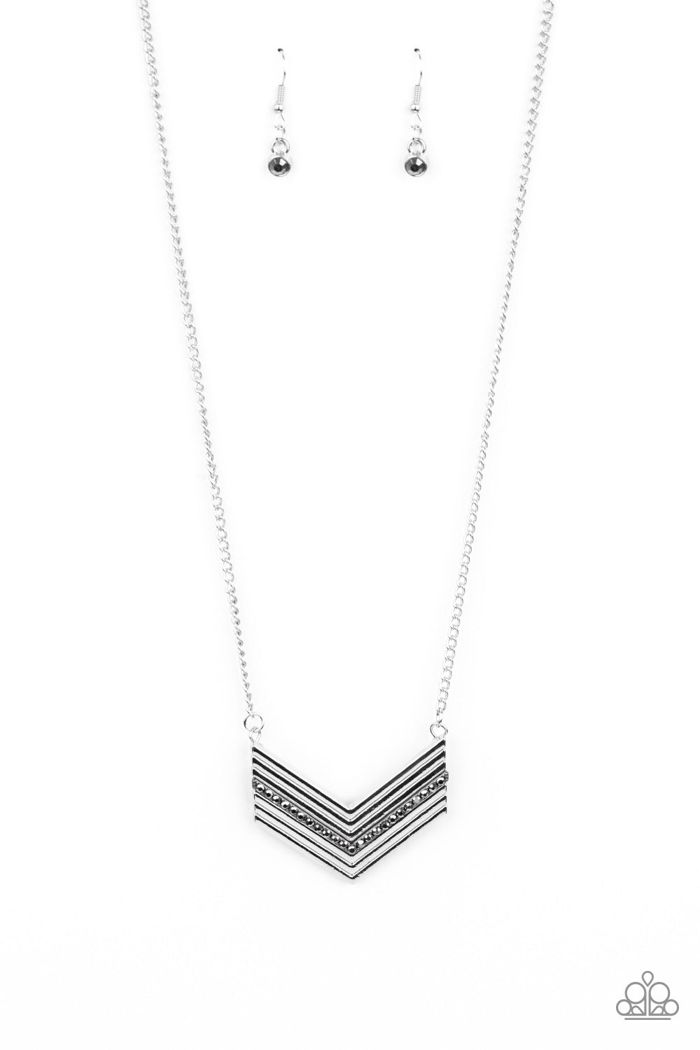 Paparazzi Armed and FABULOUS - Silver Necklace P2ED-SVXX-182XX