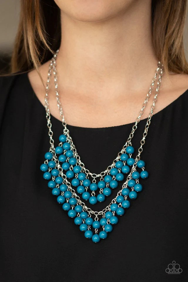 Paparazzi Bubbly Boardwalk - Blue Necklace