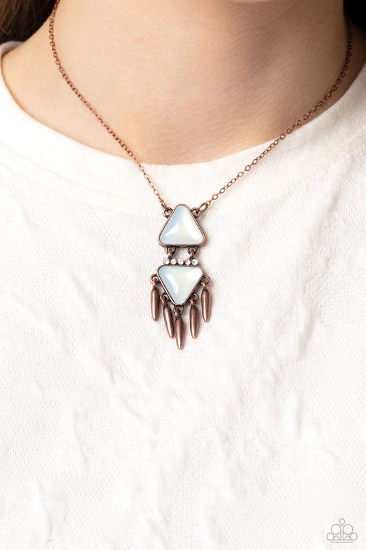 Paparazzi Under the FRINGE - Copper  Necklace P2DA-CPXX-220XX