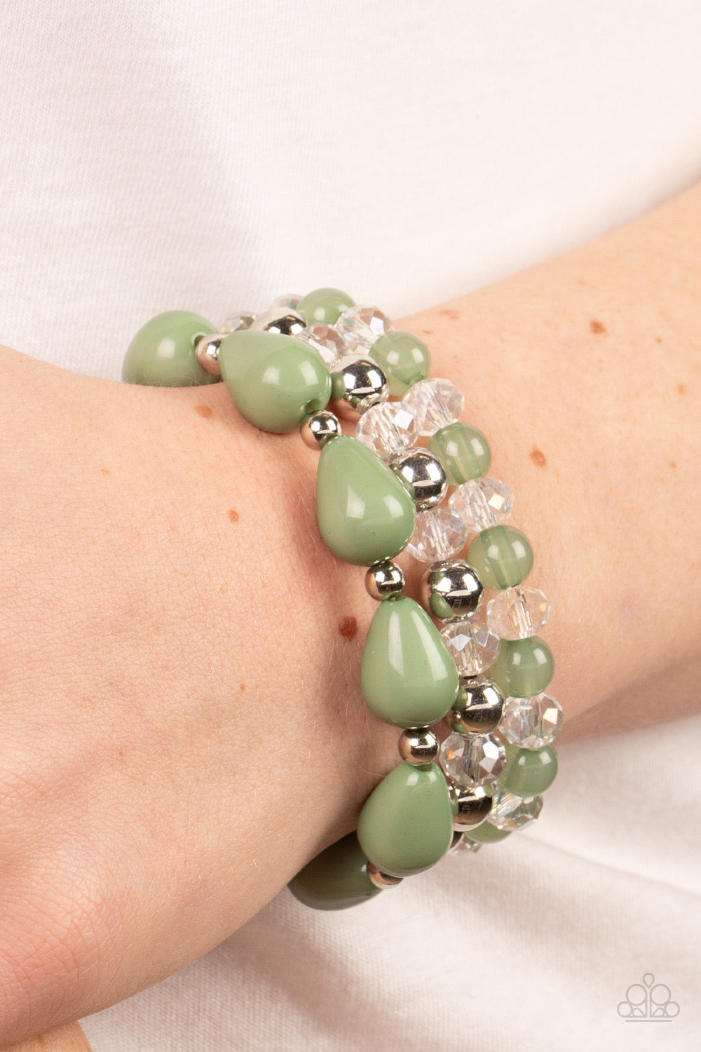 Paparazzi Beachside Brunch - Green Bracelet P9WH-GRXX-205XX