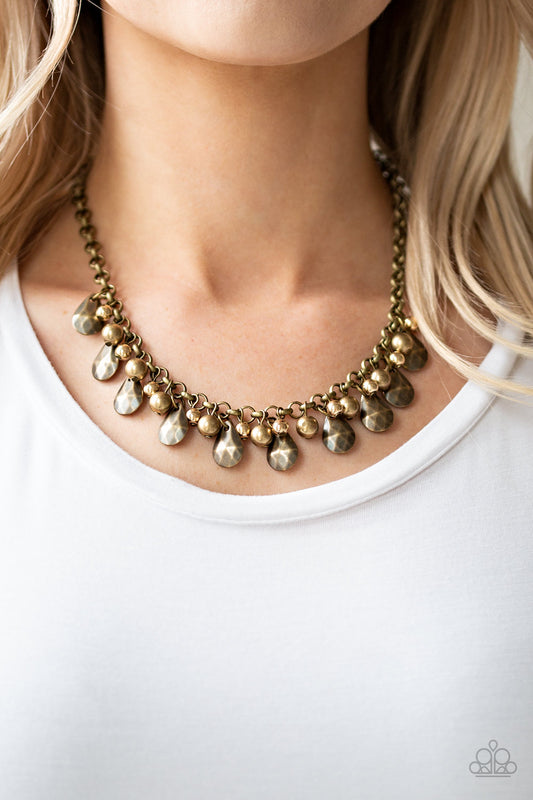 Stage Stunner -Brass Necklace