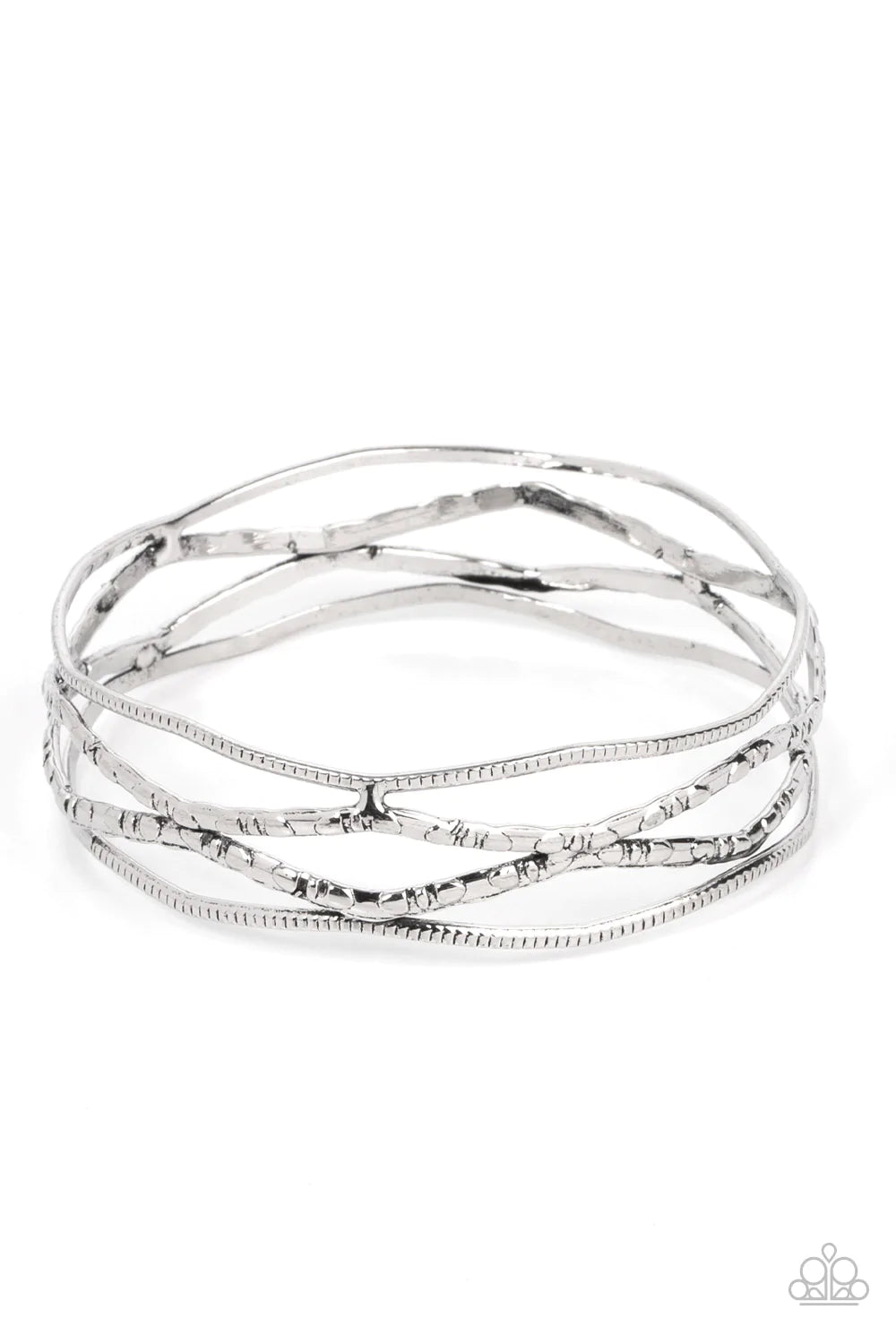 Paparazzi A Narrow ESCAPADE -Silver Bangle Bracelet