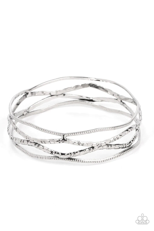 Paparazzi A Narrow ESCAPADE -Silver Bangle Bracelet